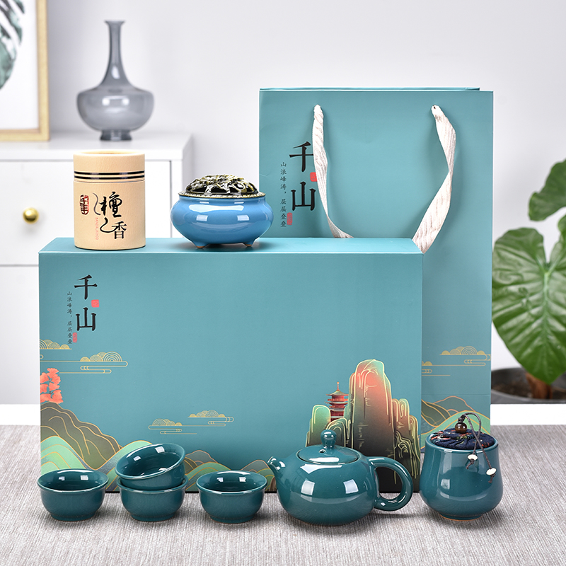 FJ-DHXT茶具套装香道-龙把壶
