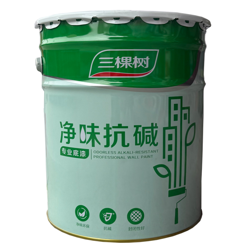 三棵树康家耐擦洗净味二合一墙面漆内墙乳胶漆白色家用墙漆油漆室内刷墙25kg